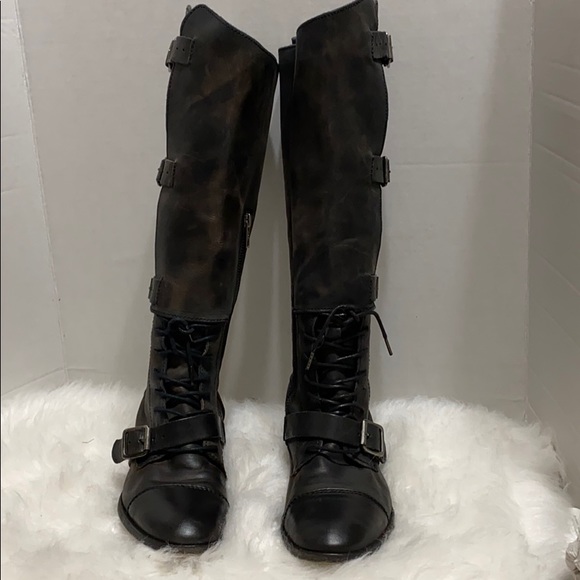 Allsaints Criollo Boots Brown Destress 